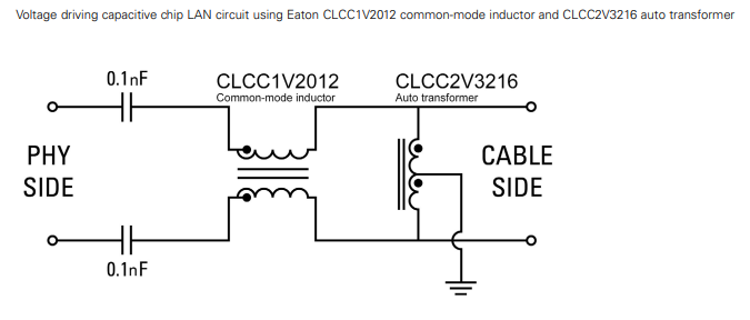 应用电路图 - Eaton Electronics CLCC系列共模电感器